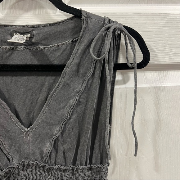 Billabong Vintage Y2K Babydoll Embroidered Mini Dress Grey Size Small Sleeveless - Picture 4 of 9
